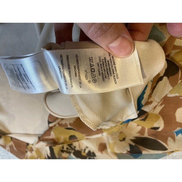 lauren ralph lauren Dress Sz 12 Black Label Floral V Neck Flowy Classic Spring - Picture 7 of 16